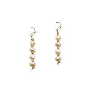 Tigerstars Handcrafted 14K Gold Plated Fresh Water Pearl Dangle Earrings